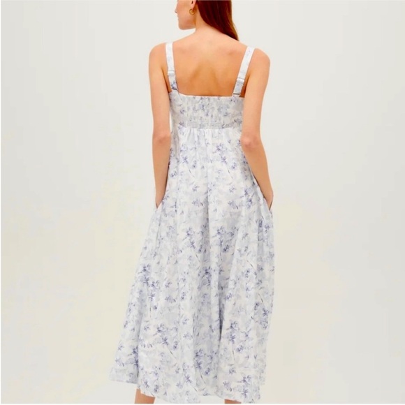 The Rowena Dress | Pressed Flowers Satin Faille - Pressed Flowers Satin Faille - Picture 2 of 4